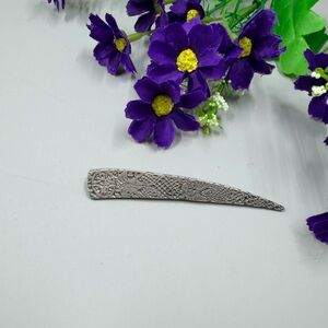 Vintage Ornate Engraved Silver Brooch